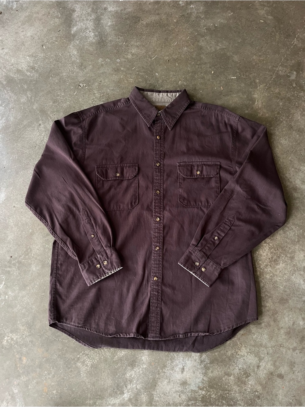 Faded Glory brown button up